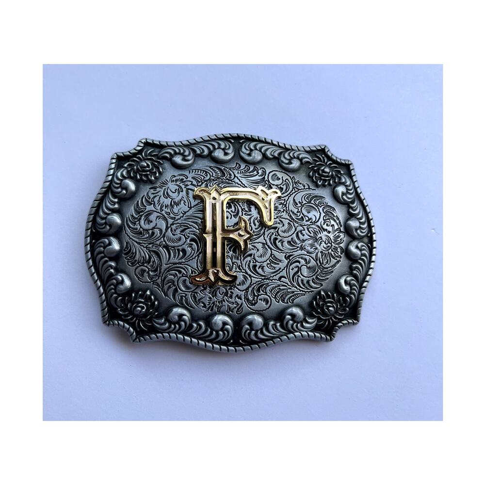Initial F Letter F Belt Buckle